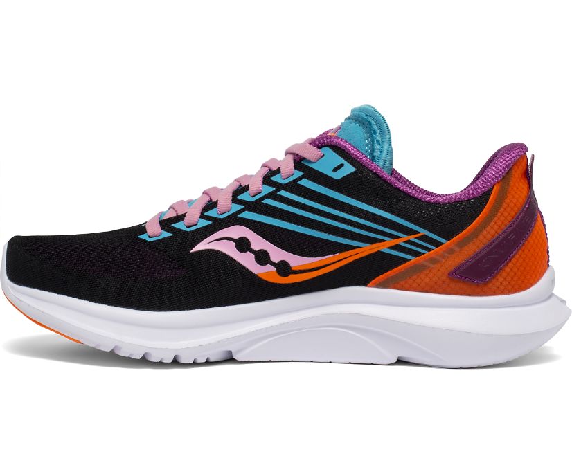 Women's Saucony Kinvara 12 Running Shoes Black / Purple / Orange | Singapore 170FDNM